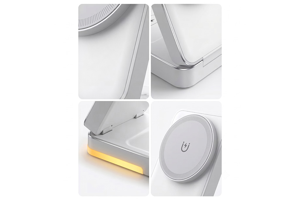 Foldable Magnetic 3-in-1 Wireless Charging Station - 图片 8