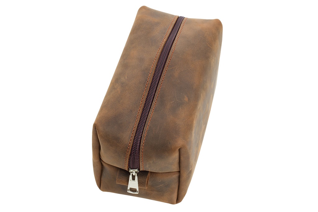 Genuine Leather Shaving & Makeup Bag - 图片 13