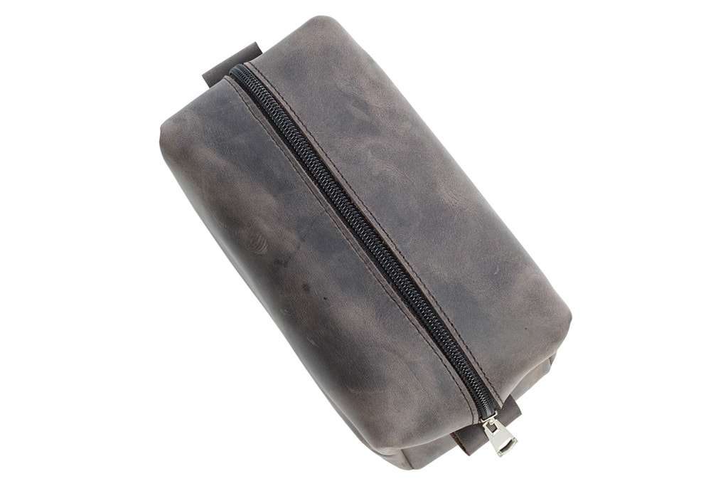 Genuine Leather Shaving & Makeup Bag - 图片 9