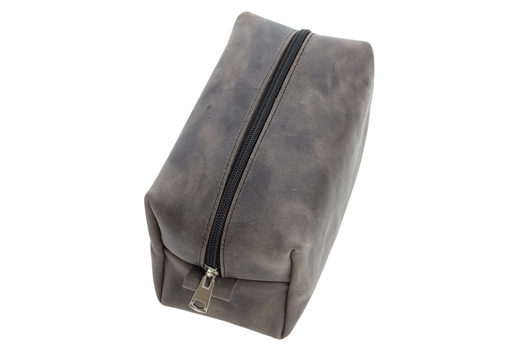 Genuine Leather Shaving & Makeup Bag - 图片 10