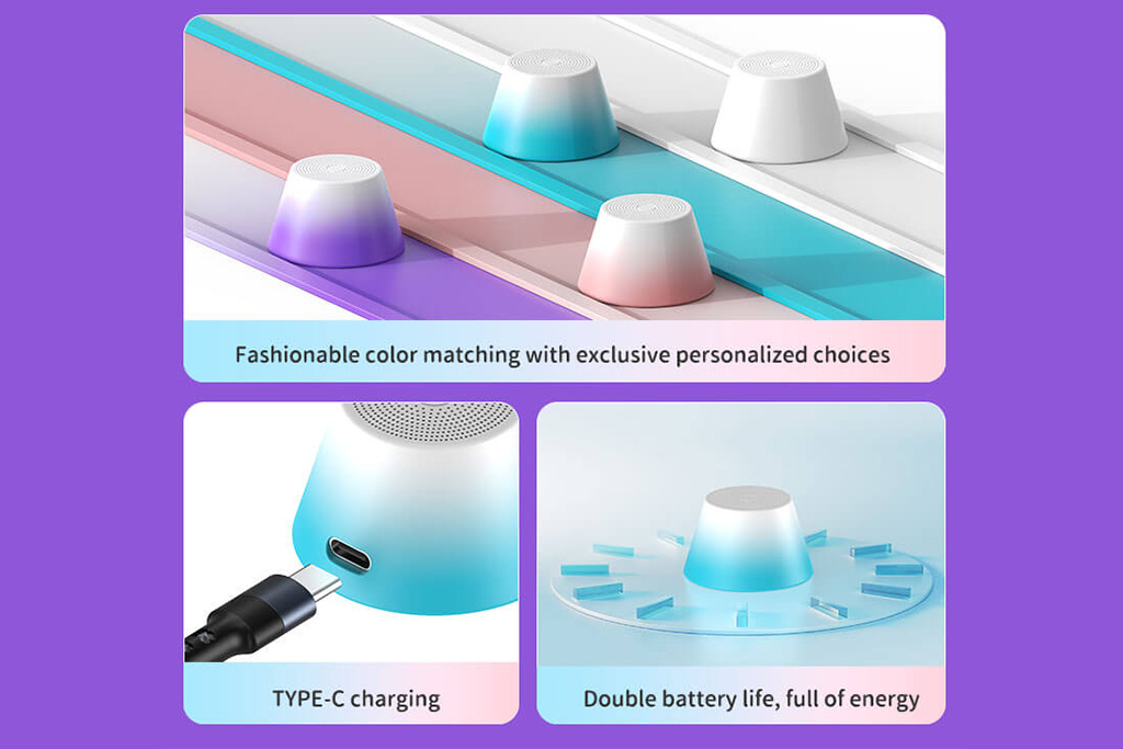 Mini Magnetic Bluetooth Speaker With Phone Stand - 图片 11