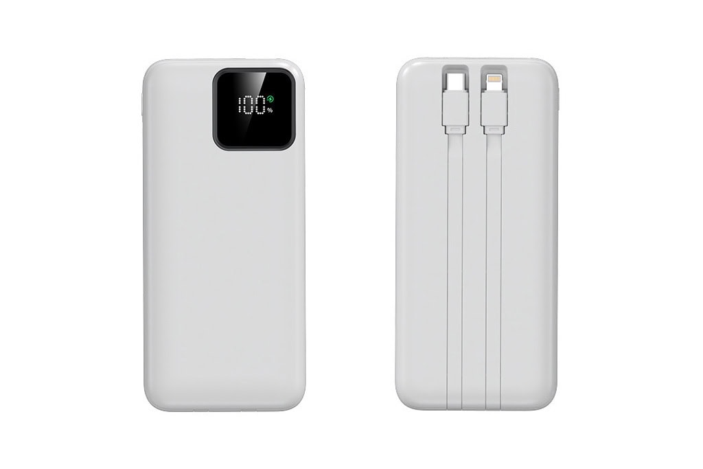 10.000 mAh Power Bank with Integrated Type-C & Lightning Cables - 图片 4