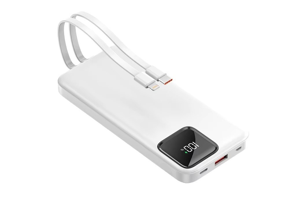 10.000 mAh Power Bank with Integrated Type-C & Lightning Cables - 图片 2