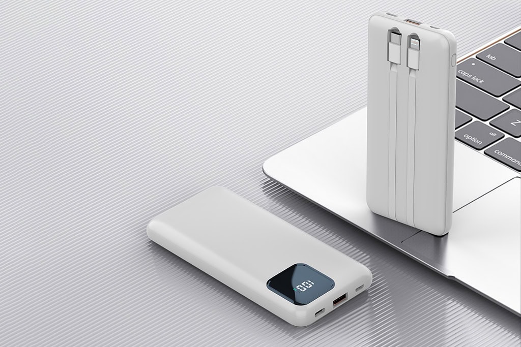 10.000 mAh Power Bank with Integrated Type-C & Lightning Cables - 图片 7