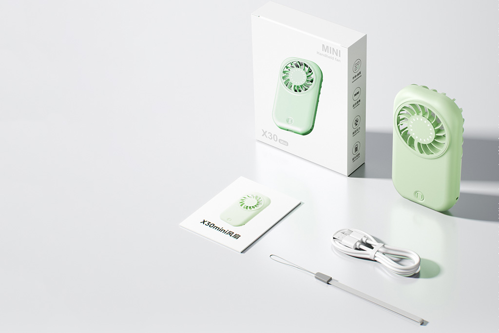 Rechargeable 1200mAh Handheld Mini Fan - 图片 10